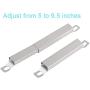 PETKAO Universal Grill Parts Kit, Adjustable Stainless Steel 14'' to 19'' Grill Burners, Porcelain Steel 14'' up to 22'' L Flame Tamer Heat Plate Shield Fit Nexgrill, Charbroil, Kenmore and Most Gas Grill