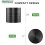 iRainy [5 Piece] Spice Herb Grinder with Pollen Catcher, 2.1 Inch, Metal Black