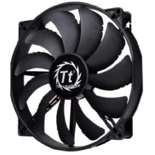 Thermaltake 200mm Pure 20 Series Black 200x30mm Thick Quiet High Airflow Case Fan with Anti-Vibration Mounting System Cooling CL-F015-PL20BL-A