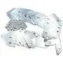 LBY 40pcs Picture Frame L Shape Angle Bracket Flat Plate Fastener, Metal Picture Frame Hardware Corner Gasket, Corner Brace Joint Bracket Fastener,Joints Support Bracket,Silver