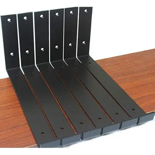 6 Pack - 11.25''L x 6''H x 1.5''W J Lip Shelf Bracket Rustic Industrial Farmhouse Iron Metal Wall Floating Shelf Bracket Metal Shelf Bracket, Industrial Shelf Bracket Shelf Supports with Screws 6 Pack - 11.25''L x 6''H x 1.5''W J Lip Shelf Bracket Rustic Industrial Farmhouse Iron Metal Wall Floating Shelf Bracket Metal Shelf Bracket, Industrial Shelf Bracket Shelf Supports with Screws