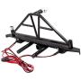 StepOK RC Crawler Car Front Rear Bumper, Metal RC Car Bumper with LED Lights for SCX10 90046 for TRX4 Axial for SCX10 iii AX103007 1/10 RC Crawler Part Accessory
