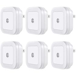 Vont Lyra LED Night Light, Plug-in, (6 Pack) Super Smart Dusk to Dawn Sensor, Night Lights Suitable for Bedroom, Bathroom, Toilet,Stairs,Kitchen,Hallway,Kids,Adults,Compact Nightlight, Cool White