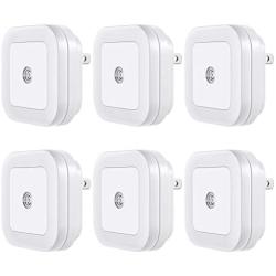 Vont Lyra LED Night Light, Plug-in, (6 Pack) Super Smart Dusk to Dawn Sensor, Night Lights Suitable for Bedroom, Bathroom, Toilet,Stairs,Kitchen,Hallway,Kids,Adults,Compact Nightlight, Cool White