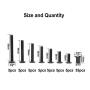 Black M6 Hex Drive Socket Cap Bolts Kit, binifiMux 35-Set Allen Head Countsunk Furniture Crib Bolts Nuts Kit, M6x15mm/ 20mm/ 25mm/ 30mm/ 35mm/ 40mm/ 50mm