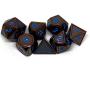 Dark Alpha Metal Polyhedral D&D Dice Set for RPGs