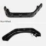 VRracing Smooth Black Front+Rear Pocket Rivet Style Fender Flare-Set w/LED Side for Jeep JK Wrangler 2007-2018 2 Door or 4 Door Model （Unlimited, Rubicon Unlimited）