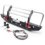 KYX Racing Alloy Front Bumper with LED Lights Upgrades Parts Accessories for RC Crawler Car Traxxas TRX4 TRX-4 Redcat Gen8 Scout II