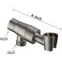 100% Metal Shower Head Holder for Hand Held Showerhead, Adjustable Bracket Holder, Shower arm Adapter, Universal Shower Arm Mount, Brushed Nickel Finish 100% Metal Shower Head Holder for Hand Held Showerhead, Adjustable Bracket Holder, Shower arm Adapter, Universal Shower Arm Mount, Brushed Nickel Finish