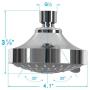 Shower Head High Pressure Rain Fixed Showerhead Rainfall 5-Setting with Adjustable Metal Swivel Ball Joint - Relaxed Shower Experience Even at Low Water Flow & Pressure Aisoso