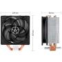 ARCTIC Freezer 34 - Tower CPU Cooler for Intel and AMD, Pressure-Optimised 120 mm PWM Fan with PST, Direct Touch Technology - Black