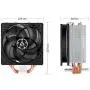 ARCTIC Freezer 34 - Tower CPU Cooler for Intel and AMD, Pressure-Optimised 120 mm PWM Fan with PST, Direct Touch Technology - Black