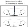 DGQ 2'' Silicone Umbrella Table Hole Cap - 1 Pack - Patio Table Umbrella Thicker Hole Ring Plug and Cap Set