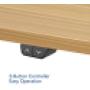 Flexispot Height Adjustable Desk, Electric Sit Stand Desk Home Office Table Standing Desk (42x24 Black+Maple)