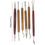 Honbay 6-Piece Wooden Handle Double Ended Modeling Tools Clay Sculpture Tools