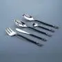 Gourmet Settings 5-Pieces Hostess Silverware Avalon Collection Matte/Polished Metal Flatware Serving Set, Stainless Steel Kitchen Utensils Knife/Fork/Spoons, Dishwasher Safe Gourmet Settings 5-Pieces Hostess Silverware Avalon Collection Matte/Polished Metal Flatware Serving Set, Stainless Steel Kitchen Utensils Knife/Fork/Spoons, Dishwasher Safe