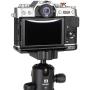 WEPOTO XT30 Metal Bracket Hand Grip Camera Wood Hand Grip Wooden Handle Black Sandalwood Hand Grip Tripod Quick Release Plate L Bracket For X-T30 X-T20 X-T10