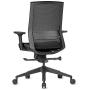 AMQ ZILO Ergonomic Office Chair, Black/Fabric Seat