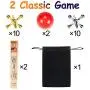 2 Sets Wooden Pickup Sticks Game with Box and 2 Sets Jacks Game Toys Include 2 Pieces Red Rubber Balls and 20 Pieces Metal Jacks for Christmas Retro Party Favors 2 Sets Wooden Pickup Sticks Game with Box and 2 Sets Jacks Game Toys Include 2 Pieces Red Rubber Balls and 20 Pieces Metal Jacks for Christmas Retro Party Favors