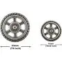 Bezelry Gear Metal Shank Buttons. Blazer Button Set. 3 Pcs of 23mm, 8 Pcs of 15mm (Gray Silver) Bezelry Gear Metal Shank Buttons. Blazer Button Set. 3 Pcs of 23mm, 8 Pcs of 15mm (Gray Silver)