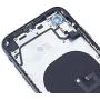 Group Vertical Replacement Back Glass Midframe Housing Full Assembly Compatible with Apple iPhone XR (A1984, A2105, A2106, A2108) (6.1'') (Black)