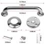 2 Pack 12 Inch Shower Grab Bar, Stainless Steel Bathroom Grab Bar, Shower Handle, Bath Handle, Grab Bars for Bathroom 2 Pack 12 Inch Shower Grab Bar, Stainless Steel Bathroom Grab Bar, Shower Handle, Bath Handle, Grab Bars for Bathroom