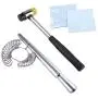 KUUQA Metal Ring Mandrel Ring Sizer and Rubber Hammer Mallet Ring Sizer Gauge Set with 2 Piece Jewelry Polishing Cloths