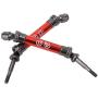 T best RC Drive Shaft, 2Pcs Aluminium Alloy Steel 1:10 Scale Remote Control Crawler Car Drive Shaft RC Upgrades Parts Accessory for ECX 2WD 1/10 RC Hobby Car(Red)