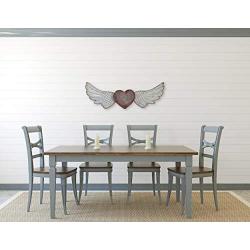 Creative Co-op Red Heart with Wings Wall Decor, 35.5'' L x 1.5'' W x 13.25'' H