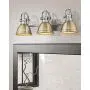 Emliviar 3-Light Bathroom Vanity Light Fixtures, Gold and Brushed Nickel Finish with Metal Shade, 4054 BG