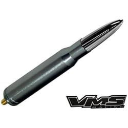 VMS RACING 50 Cal Caliber Gunmetal Chrome TIP Bullet Antenna Heavy Gauge CNC Machined Billet Aluminum Short Compatible with Chevrolet Silverado 1500 2500 3500 07-20