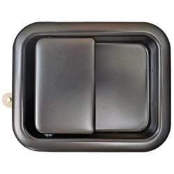 PT Auto Warehouse CH-3301S-FL - Outer Exterior Outside Door Handle, Smooth Black, Metal Zinc - for Full Door Type ONLY, Driver Side