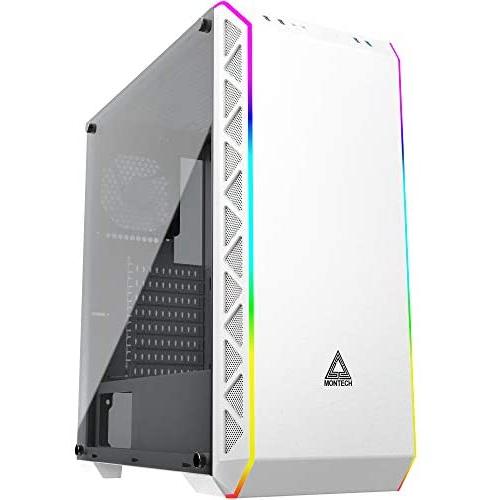 Montech AIR 900 ARGB White/High-Airflow/ATX Mid-Tower/ARGB Lighting Strip/Sync with Motherboard/Dust- Proof/Computer Gaming Case/EATX,ATX, Micro ATX, Mini ITX/Unique mesh Side/Dual USB3.0