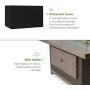 Best Choice Products 52in 50,000 BTU Wicker Propane Fire Pit Table w/Aluminum Tabletop, Glass Wind Guard, Storage Cover, Glass Beads, Easy Access Tank Cabinet