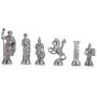 ( Without Board) Historical Handmade Rome Figures Metal Chess Pieces Big Size King 4.3 inc (Only Pieces)