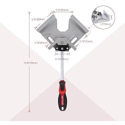 WETOLS Angle Clamp - 90 Degree Right Angle Clamp - Single Handle Corner Clamp with Adjustable Swing Jaw Aluminum Alloy for Woodworking, Photo Framing, Welding and Framing - WE705…