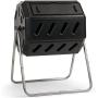 FCMP Outdoor IM4000 Tumbling Composter, 37 gallon, Black