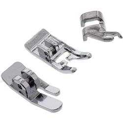 DREAMSTITCH 446014 Low Shank Snap On Presser Foot Kit - Zig Zag Presser Foot and Straight Stitch Presser Foot and Snap-On Shank for Singer - DL-EM-446014