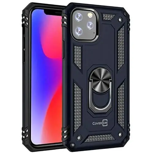 CoverON Metal Ring Holder Kickstand Resistor Series for iPhone 11 Pro Max Case (2019), Navy Blue CoverON Metal Ring Holder Kickstand Resistor Series for iPhone 11 Pro Max Case (2019), Navy Blue