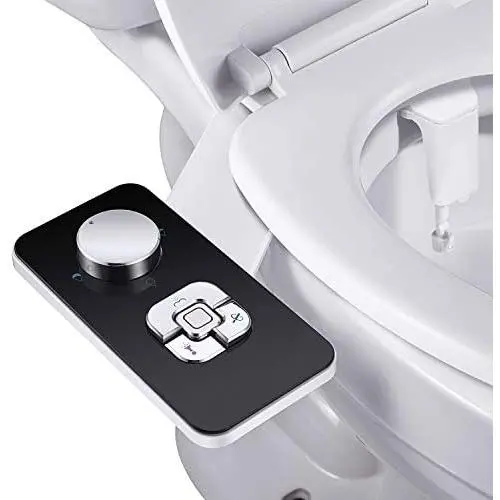 Bidet Attachment - SAMODRA Non-electric Cold Water Bidet Toilet Seat Attachment with Pressure Controls,Retractable Self-cleaning Dual Nozzles for Frontal & Rear Wash - Black Bidet Attachment - SAMODRA Non-electric Cold Water Bidet Toilet Seat Attachment with Pressure Controls,Retractable Self-cleaning Dual Nozzles for Frontal & Rear Wash - Black