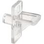 Slide-Co 243409 Plastic Shelf Support Pegs, Clear (12pk) – 5mm Outside Diameter - Easily Replace Missing or Broken Shelf Supports – Serrated Stems for Stronger Grip - Easy to Install
