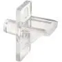 Slide-Co 243409 Plastic Shelf Support Pegs, Clear (12pk) – 5mm Outside Diameter - Easily Replace Missing or Broken Shelf Supports – Serrated Stems for Stronger Grip - Easy to Install