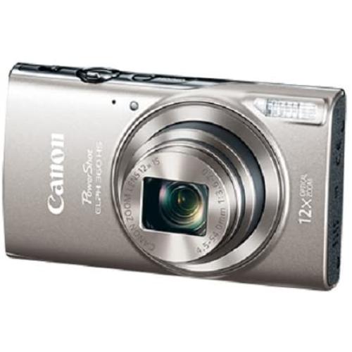 Canon PowerShot ELPH 360 Digital Camera w/ 12x Optical Zoom and Image Stabilization - Wi-Fi & NFC Enabled (Silver)