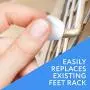 Kitchen Sink Rack Feet 16 Pack in White, Replacement for Kohler Rack Feet for Part 84544-0 Compatible with Kohler Kitchen Sink Racks, Premium Quality Durable Feet for Long Lasting Stability