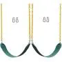 Jungle Gym Kingdom 2 Pack Swings Seats Heavy Duty 66'' Chain Plastic Coated - Playground Swing Set Accessories Replacement Snap Hooks (Green) Jungle Gym Kingdom 2 Pack Swings Seats Heavy Duty 66'' Chain Plastic Coated - Playground Swing Set Accessories Replacement Snap Hooks (Green)