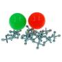 Vintage Toys Double Jax Retro 2 Hi-Bounce Balls & 16 Metal Jacks In/Outdoor Toy small