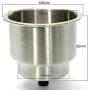 4PCS Stainless Steel 12V 8 LED Blue Light Insert Cup Drink Holder for Marine Boat Car Truck Camper RV with Drain