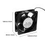 BEM-12038HBL Axial Cooling Fan Double Ball Bearing Metal Inverter Cabinet Welder Cooler BEM-12038HBL Axial Cooling Fan Double Ball Bearing Metal Inverter Cabinet Welder Cooler