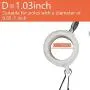 VIEKEY Flag Pole Rings,Tangle Free Flag Pole Mounting Clips, Rotating Flagpole Ring Parts with Metal Clips - 1'' Diameter (Pack of 4)