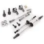 Tuneway Upgrade Metal Gear Bridge Axle for WPL B1 B-1 B14 B-14 B24 B-24 C14 C-14 C24 C-24 RC Car Spare Parts Metal Front Rear Axle Gear Steering Pull Rod Servo Pull Rod,Front+Rear